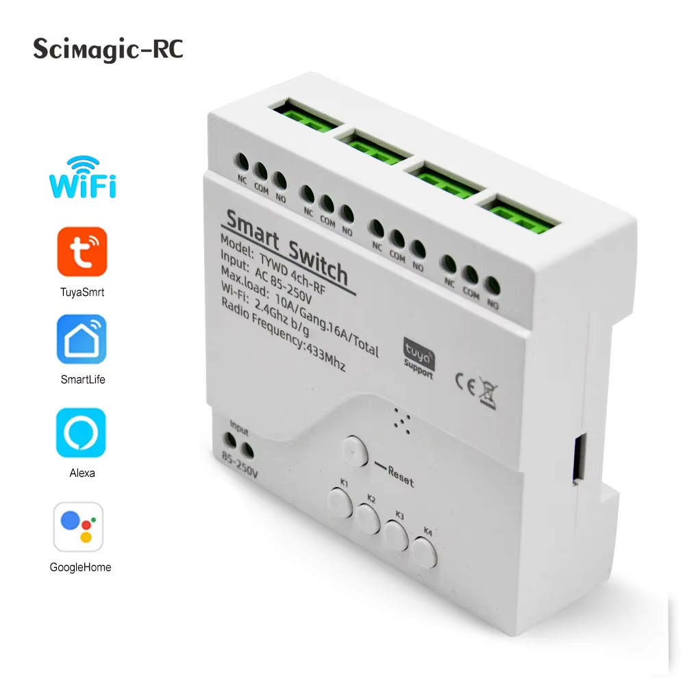 Home Automation Technology - Smart Tuya Switch 4CH Relay Module