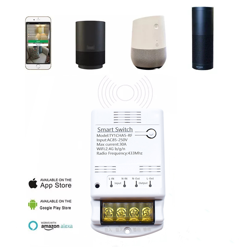 Wifi 30A Relay Module 85-250V  - Home Automation Technology recension och pris