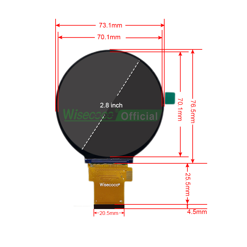 Wisecoco 2.8 Inch Round Displa - Home Automation Technology recension och pris