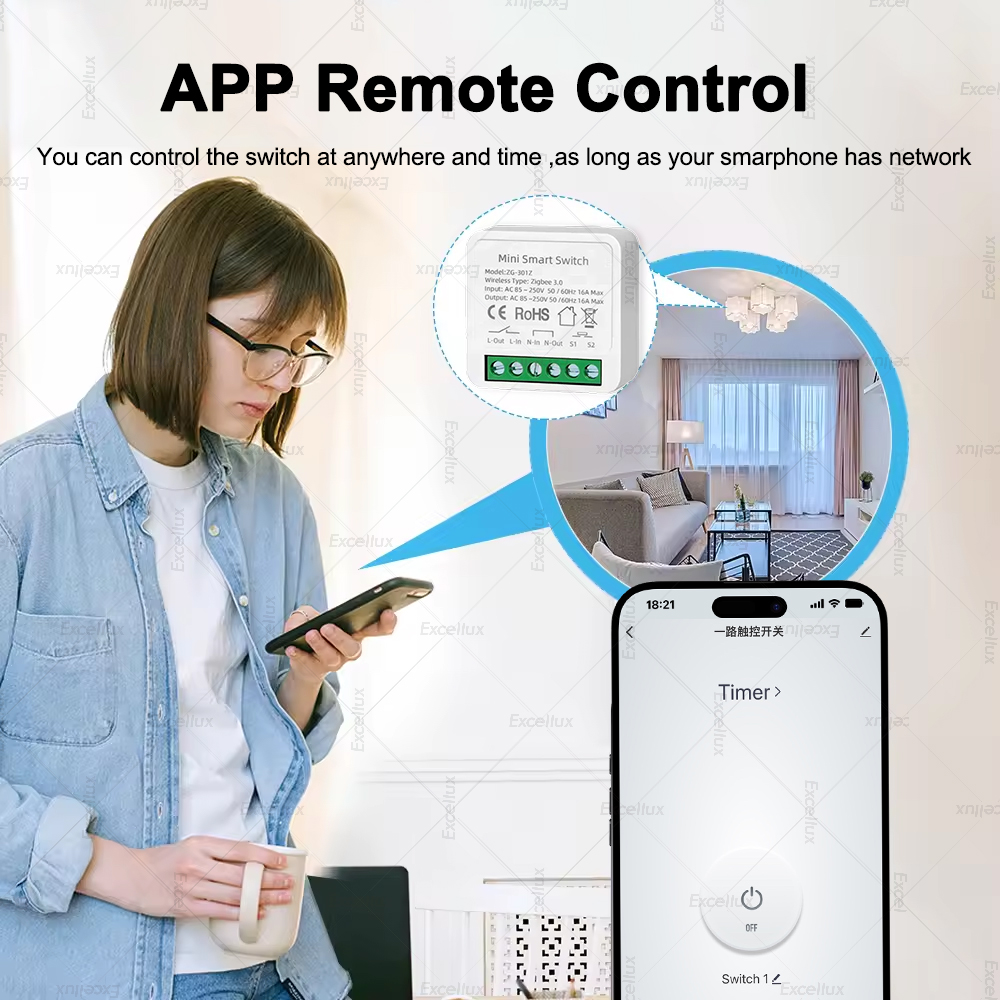 16A Zigbee 3.0 Mini Smart DIY  - Home Automation Technology recension och pris