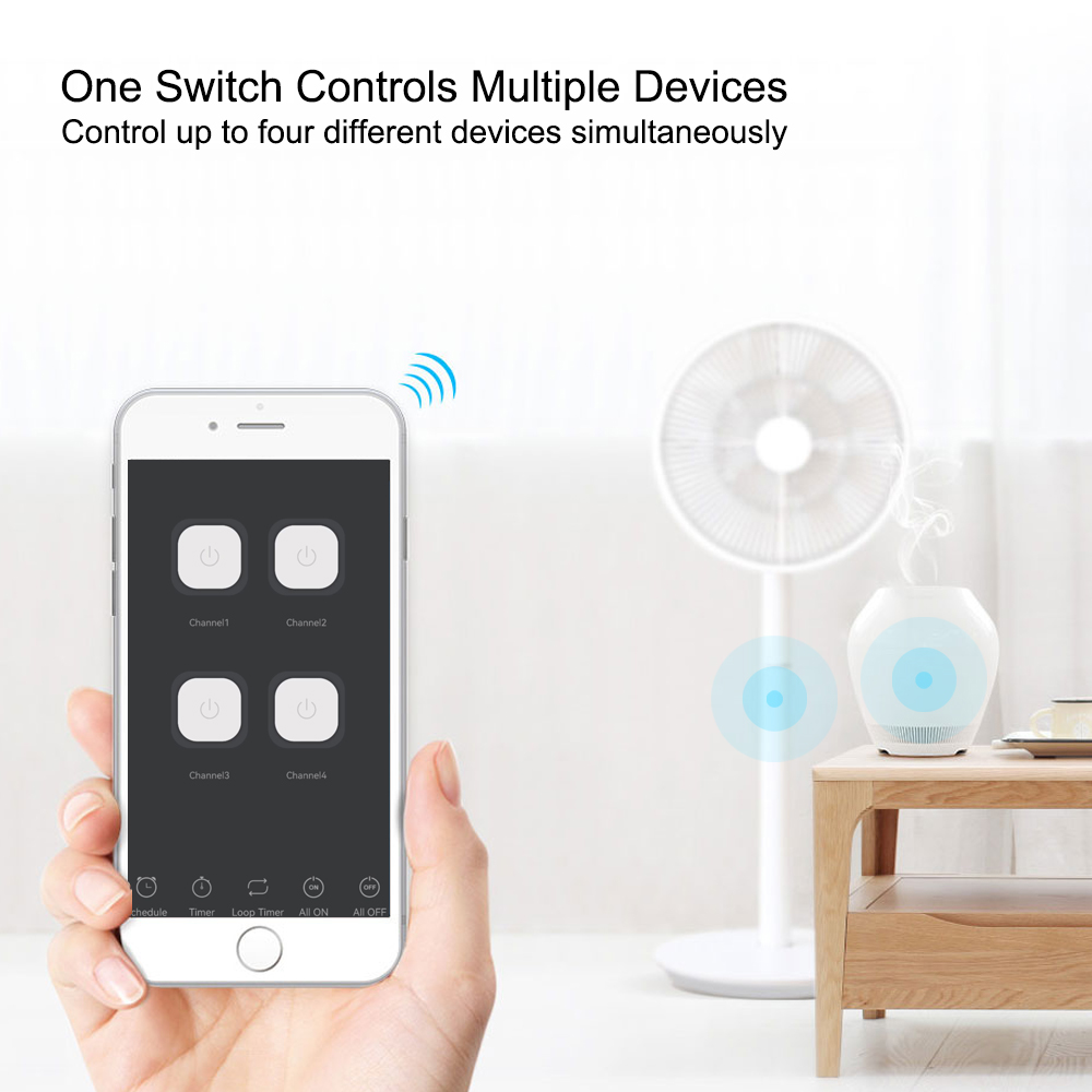 Smart Tuya Switch 4CH Relay Mo - Home Automation Technology recension och pris