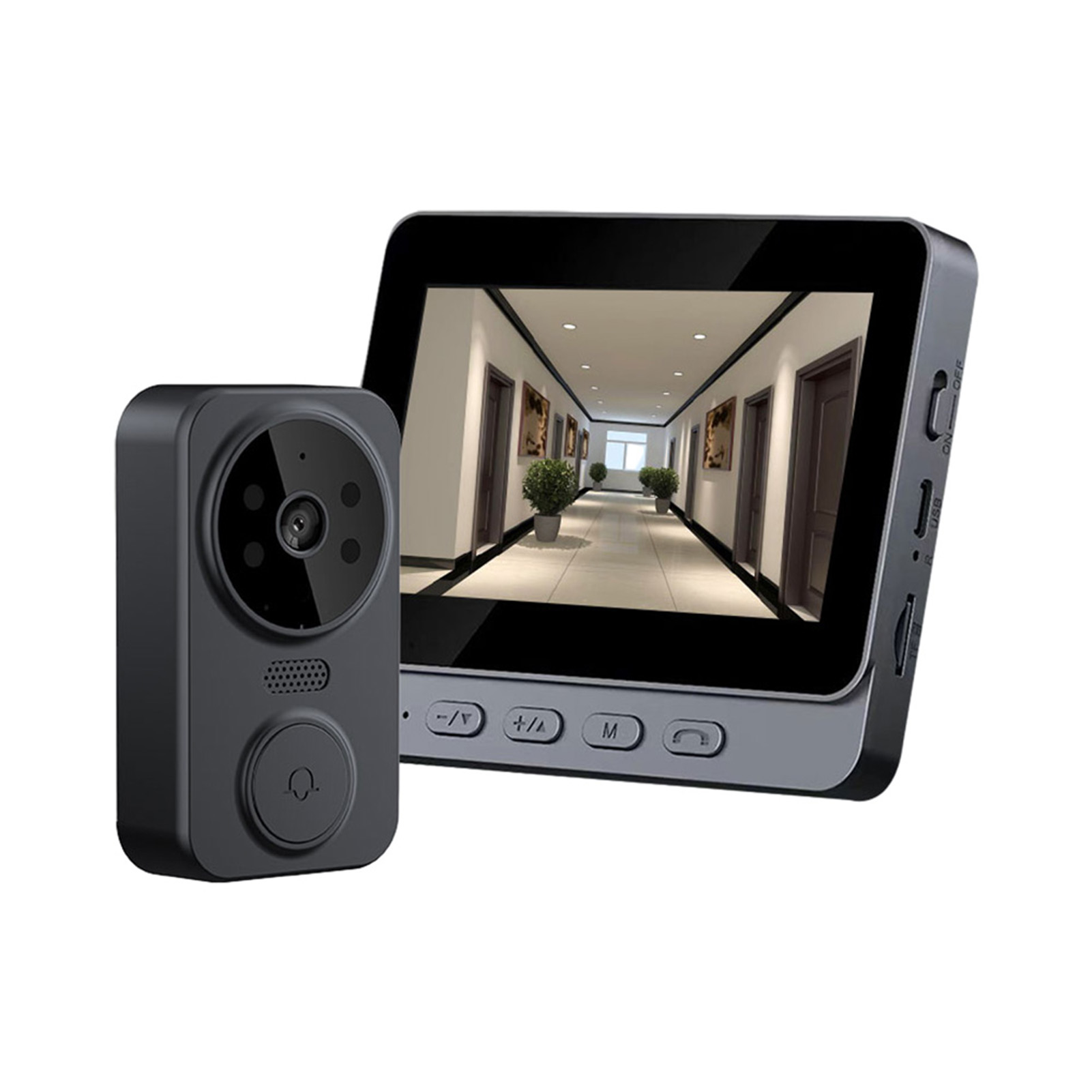 4.3 Inch IPS Screen 2.4G Wirel - Smart Doorbell Wired recension och pris