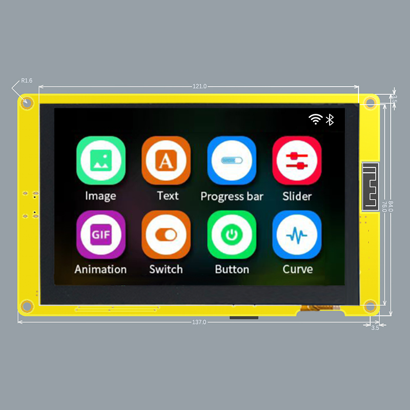 ESP32-S3 5 Inch IPS TFT Screen - Home Automation Arduino recension och pris