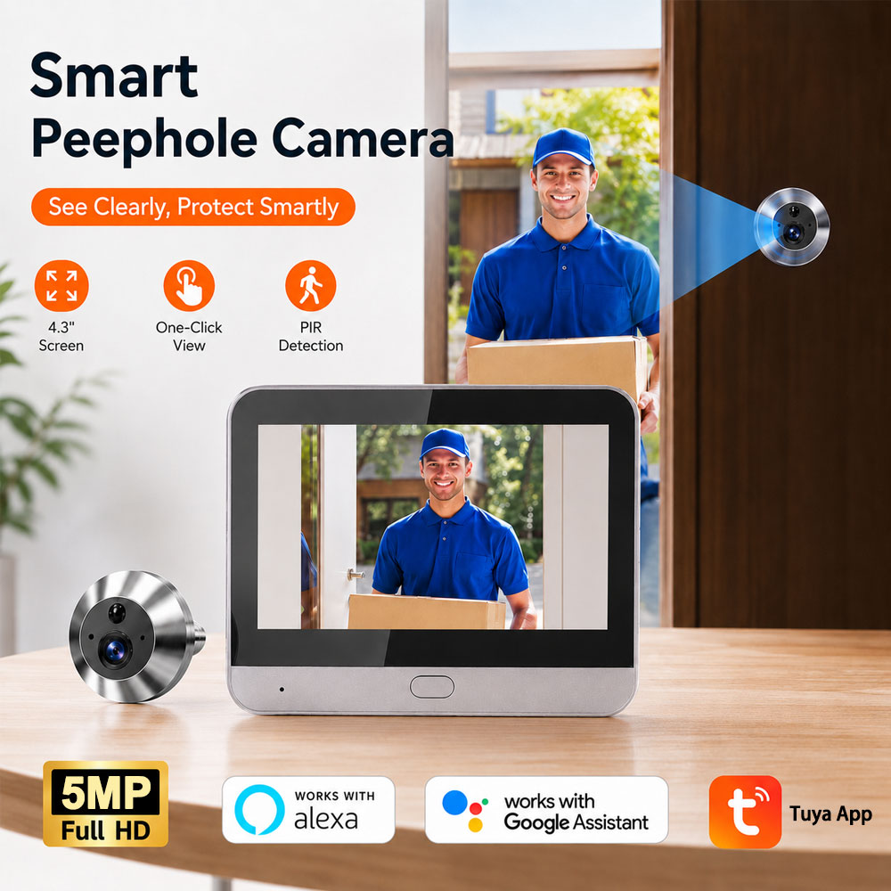 Tuya Smart 5MP 140° Wide View  - Smart Doorbell Wired recension och pris