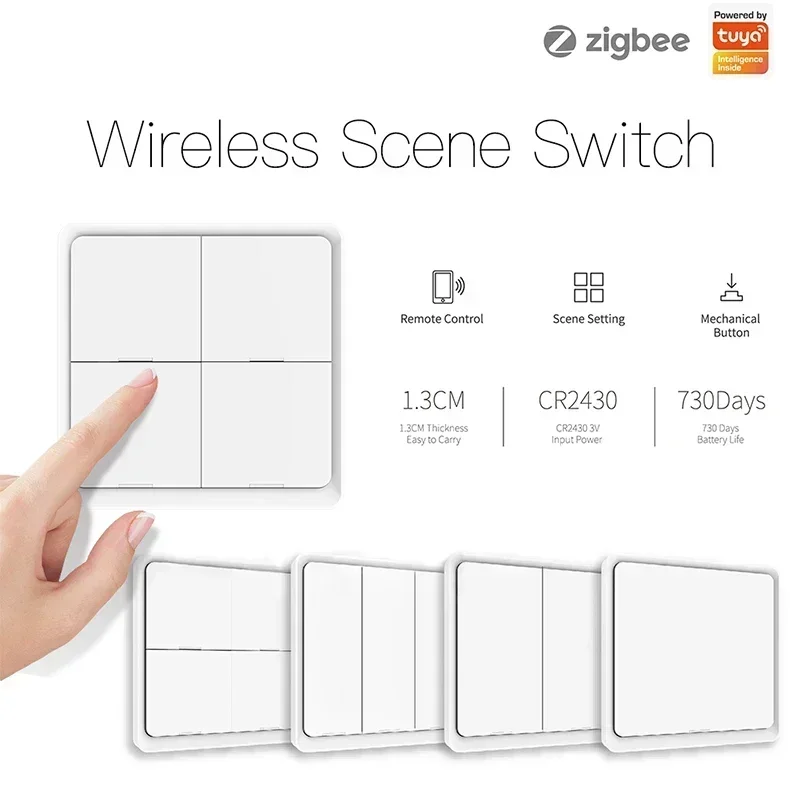 ZigBee Wireless 4 Gang 12 Scen - Home Automation Technology recension och pris