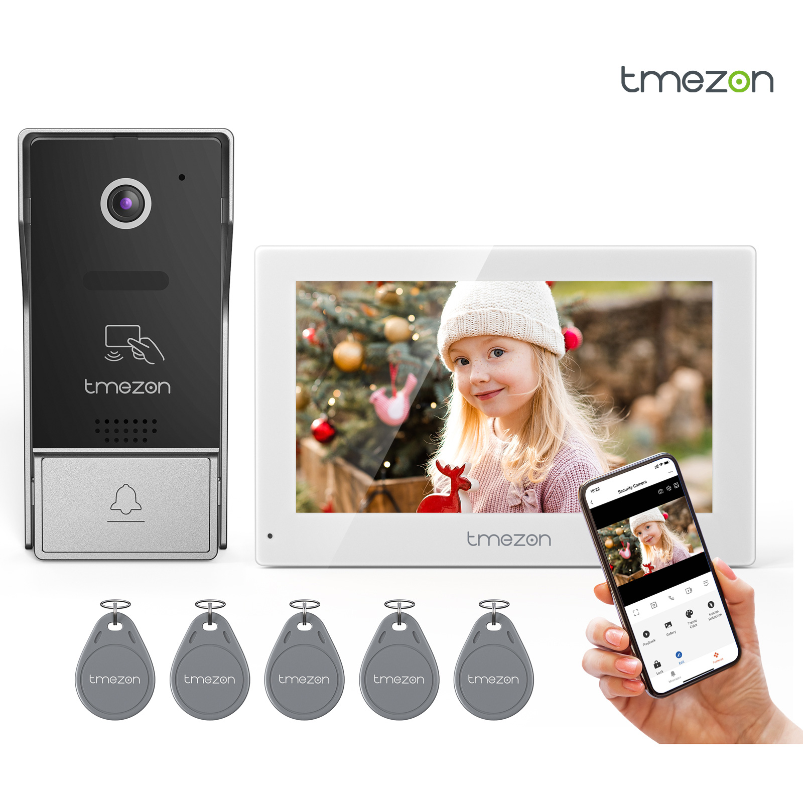 4 Wire TMEZON WiFi Video Inter - Smart Doorbell Wired recension och pris
