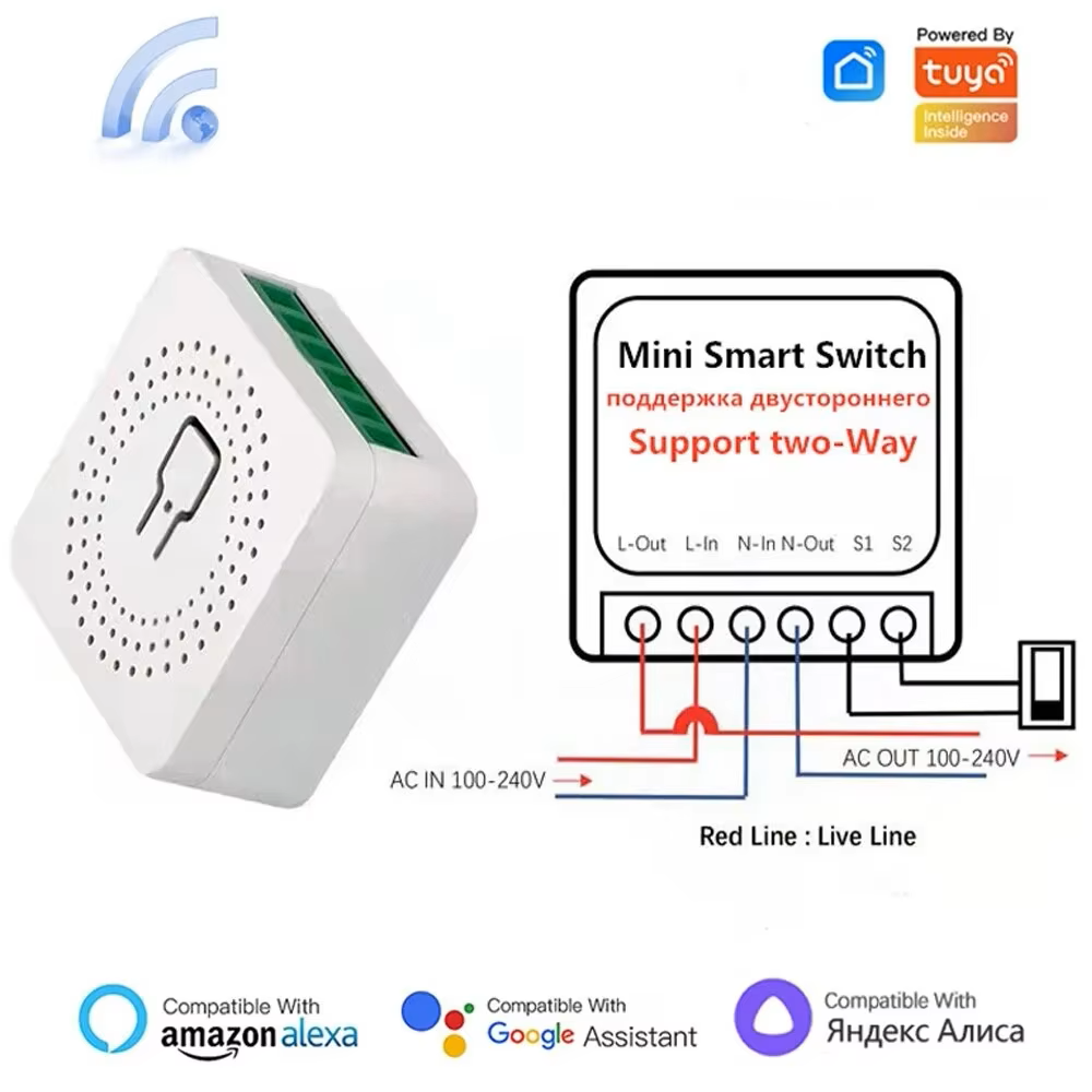 16A WiFi Smart Switch 2-Way DI - Home Automation Technology recension och pris