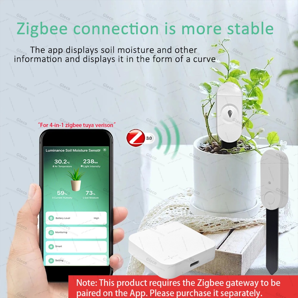 Zigbee Soil Sensor Moisture Te - Home Automation Technology recension och pris